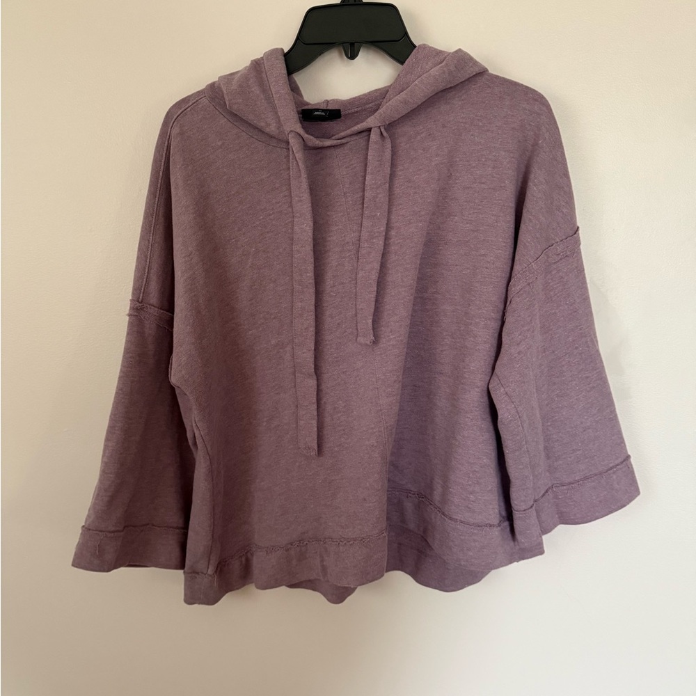 Purple Ana Size M Flowy Cropped Sweatshirt